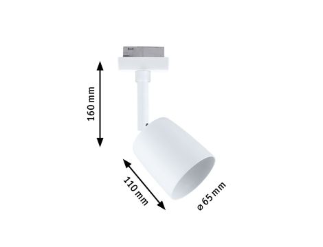 Reflektor na szynoprzewód URail SPOT GU10 max.10W 230V biały RAL9003 / metal - 8