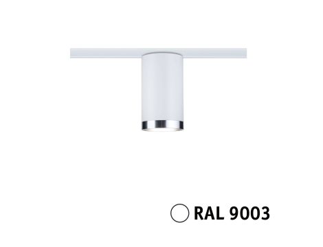 Reflektor na szynoprzewód URail TUBE DIM GU10 max.10W 230V biały RAL9003 / metal