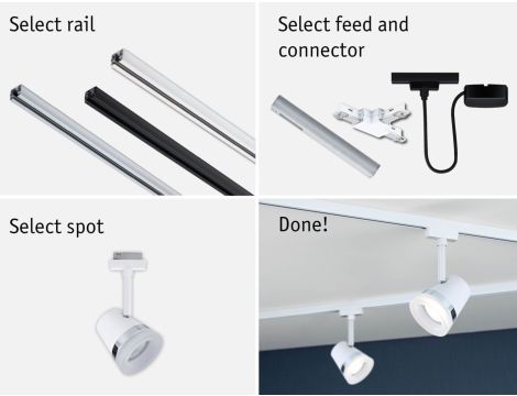 Reflektor na szynoprzewód Urail CONE DIM GU10 max.10W 230V biały RAL9003 / metal - 6
