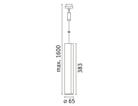 Oprawa zwieszana URail CATALEJO GU10 max.10W biały RAL9003 / metal - 8