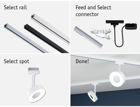 Reflektor na szynoprzewód URail CIRCLE LED DIM 5W 180lm 3000K 230V biały RAL9003 / metal - 5