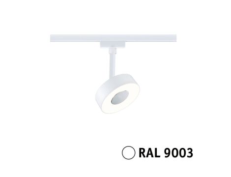 Reflektor na szynoprzewód URail CIRCLE LED DIM 5W 180lm 3000K 230V biały RAL9003 / metal