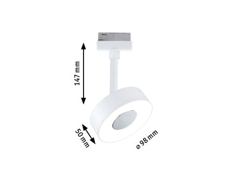 Reflektor na szynoprzewód URail CIRCLE LED DIM 5W 180lm 3000K 230V biały RAL9003 / metal - 7