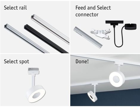 Reflektor na szynoprzewód URail CIRCLE LED DIM 5W 190lm 4000K 230V biały RAL9003 / metal - 4