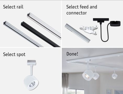 Reflektor na szynoprzewód URail PANE LED DIM 7W 650lm 3000K 230V biały RAL9003 / metal - 7