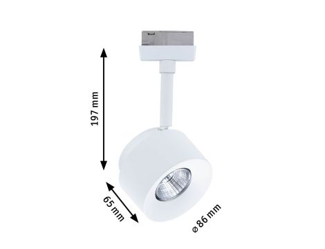 Reflektor na szynoprzewód URail PANE LED DIM 7,4W 680lm 4000K 230V biały RAL9003 / metal - 10