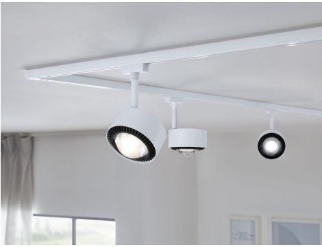 Reflektor na szynoprzewód URail ALDAN 8W DIM 470lm 3000K 230V biały RAL9003 / metal - 10