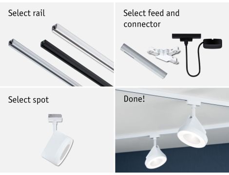 Reflektor na szynoprzewód URail ARENA 15W DIM 900lm 4000K 230V biały RAL9003 / metal - 8