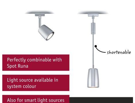 Oprawa zwieszana URail PENDEL COVER GU10 max.10W chrom matowy / tworzywo sztuczne - 9