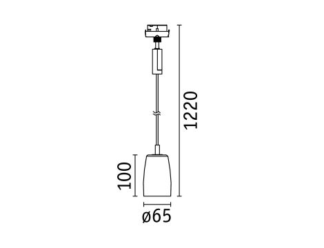 Oprawa zwieszana URail PENDEL COVER GU10 max.10W biały RAL9003 / tworzywo sztuczne - 5
