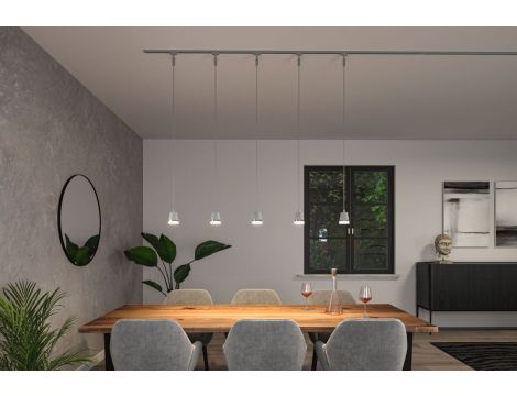 Oprawa zwieszana URail PENDEL CONE GU10 max.10W chrom matowy / tworzywo sztuczne - 3