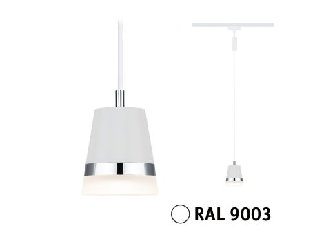 Oprawa zwieszana URail PENDEL CONE GU10 max.10W biały RAL9003 / tworzywo sztuczne