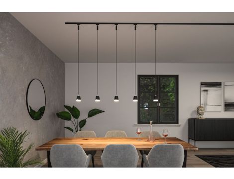 Oprawa zwieszana URail PENDEL CONE GU10 max.10W czarny matowy / tworzywo sztuczne - 3