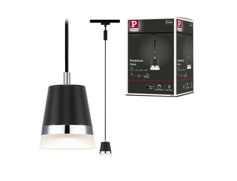 Oprawa zwieszana URail PENDEL CONE GU10 max.10W czarny matowy / tworzywo sztuczne - 10