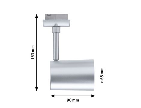 Reflektor na szynoprzewód URail LUX DIM GU10 max.10W chrom matowy / tworzywo sztuczne - 9