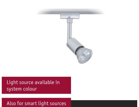 Reflektor na szynoprzewód URail SALT DIM GU10 max.10W chrom matowy / tworzywo sztuczne - 10