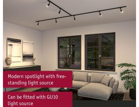 Reflektor na szynoprzewód URail LUX DIM GU10 max.10W czarny matowy / tworzywo sztuczne - 8