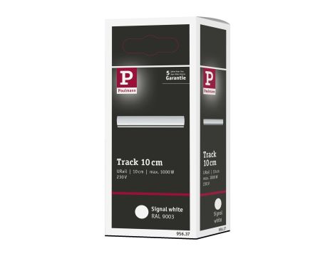 Szynoprzewód URail system 0,1m 230V biały RAL9003 / metal - 7