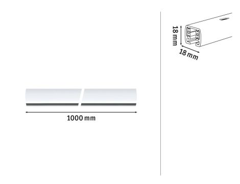 Szynoprzewód URail system 1m 230V biały RAL9003 / metal - 7
