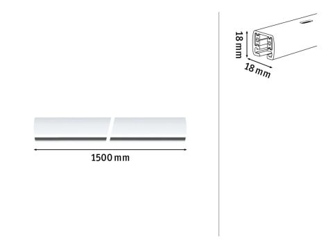 Szynoprzewód URail system 1,5m 230V biały RAL9003 / metal - 7