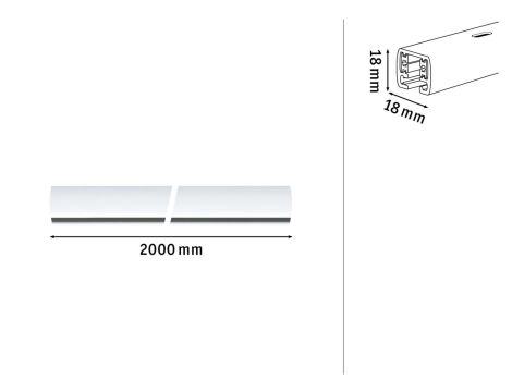 Szynoprzewód URail system 2m 230V biały RAL9003 / metal - 8