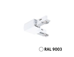 Łącznik szynowy L URail system 230V biały RAL9003 / tworzywo sztuczne