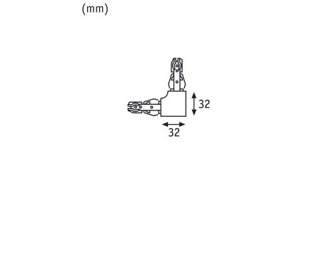 Łącznik szynowy L URail system 230V biały RAL9003 / tworzywo sztuczne - 5