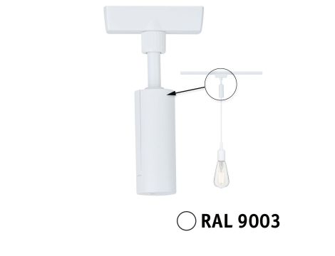 Adapter uniwersalny do szynoprzewodu URail max. 100W 230V biały RAL9003 / metal