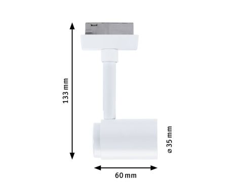 Reflektor na szynoprzewód URail RUNA DIM GU10 max.10W 230V biały RAL9003 / metal - 9