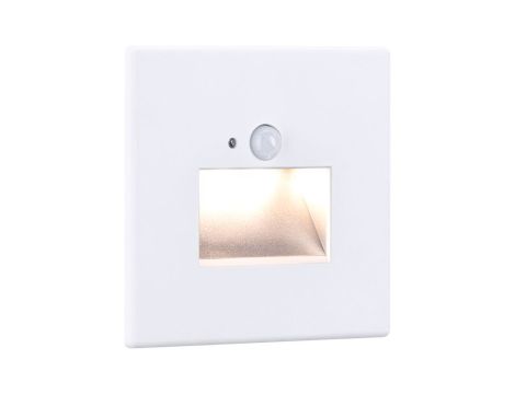 Oprawa przyschodowa EDGE LED czujnik ruchu i zmierzchu kwadrat 1x1,2W 120lm 2700K 230V biały  / tworzywo sztuczne