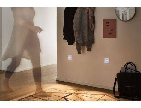 Oprawa przyschodowa EDGE LED czujnik ruchu i zmierzchu kwadrat 1x1,2W 120lm 2700K 230V biały  / tworzywo sztuczne - 3