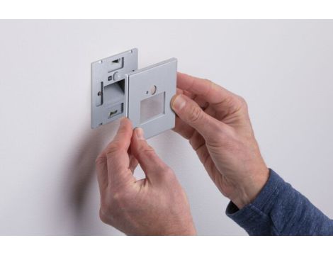 Oprawa przyschodowa EDGE LED czujnik ruchu i zmierzchu kwadrat 1x1,2W 120lm 2700K 230V chrom matowy / tworzywo sztuczne - 6