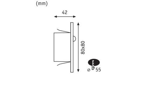 Oprawa przyschodowa EDGE LED czujnik ruchu i zmierzchu kwadrat 1x1,2W 120lm 2700K 230V czarny matowy / tworzywo sztuczne - 9