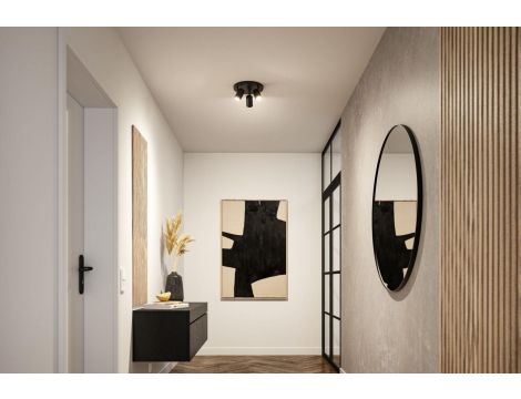 Oprawa ścienno sufitowa ZYLI GU10 max. 3x10W okrągła IP44 230V czarny metal /metal - 4