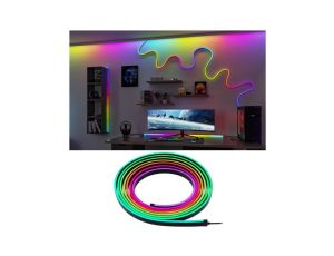 Kompletny zestaw taśma Black Neon LED RGB+12W 24VA 5V DC 5M IP20 czarny / tworzywo sztuczne