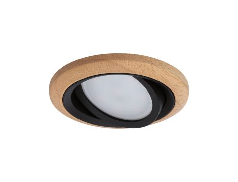 Oprawa do wbudowania LANATI COIN LED 6W 470lm 84mm 2700K IP20 230V drewno / czarny matowy  / aluminium - 2