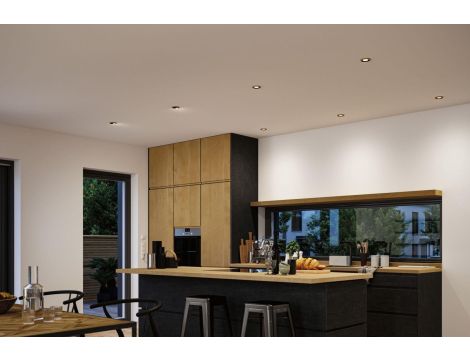 Oprawa do wbudowania LANATI COIN LED 6W 470lm 84mm 2700K IP20 230V drewno / czarny matowy  / aluminium - 7