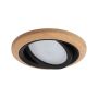 Oprawa do wbudowania LANATI COIN LED 6W 470lm 84mm 2700K IP20 230V drewno / czarny matowy  / aluminium - 3