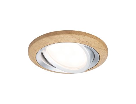 Zestaw opraw do wbudowania LANATI COIN LED 3X 6W 470lm 84mm 2700K IP20 230V drewno / aluminium - 2