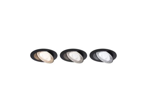 Zestaw opraw do wbudowania AUMUS LED 3-STEP DIM 3X5W 700lm 105mm 2700K-6500K IP20 230V czarny matowy / aluminium - 4