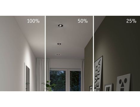 Zestaw opraw do wbudowania AUMUS LED 3-STEP DIM 3X5W 700lm 105mm 2700K-6500K IP20 230V czarny matowy / aluminium - 9