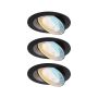 Zestaw opraw do wbudowania AUMUS LED 3-STEP DIM 3X5W 700lm 105mm 2700K-6500K IP20 230V czarny matowy / aluminium - 2