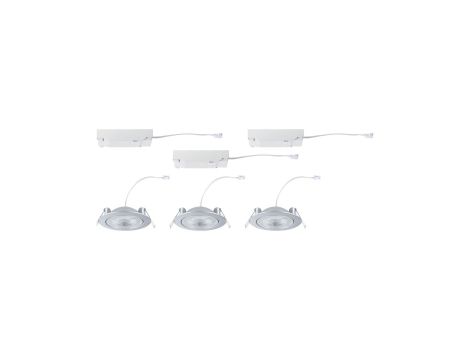 Zestaw opraw do wbudowania AUMUS LED 3-STEP DIM 3X5W 700lm 105mm 2700K-6500K IP20 230V chrom matowy / aluminium - 10