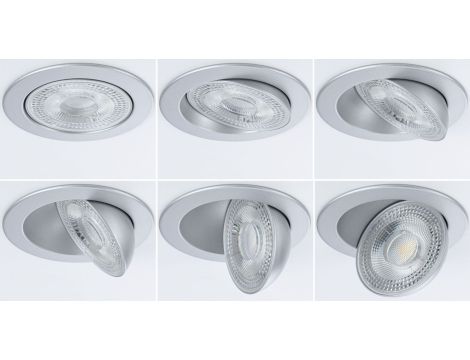 Zestaw opraw do wbudowania AUMUS LED 3-STEP DIM 3X5W 700lm 105mm 2700K-6500K IP20 230V chrom matowy / aluminium - 9