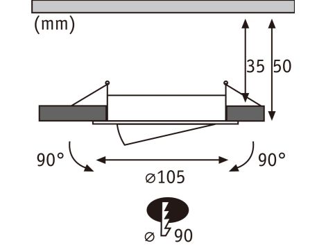 Zestaw opraw do wbudowania AUMUS LED 3-STEP DIM 3X5W 700lm 105mm 2700K-6500K IP20 230V chrom matowy / aluminium - 13