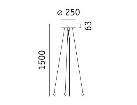 Zawiesie reguowane do opraw   VOLEA 230V czarny /  złoty / tworzywo sztuczne - 5