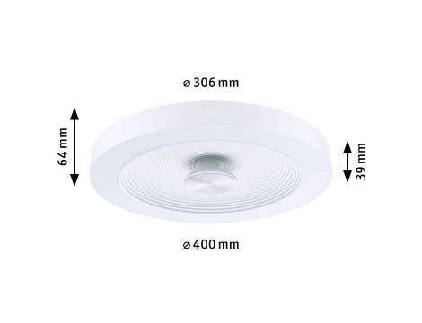Plafoniera VOLEA 25W DIM 400MM 2900lm 3000K IP44 230V biały / srebrny/ tworzywo sztuczne - 8