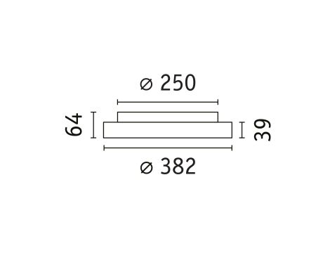 Plafoniera VOLEA 18W DIM 320MM 2120lm 3000K IP44 230V czarny / złoty / tworzywo sztuczne - 8