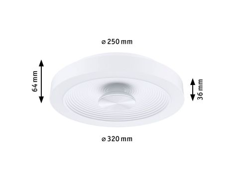 Plafoniera VOLEA 18W DIM 320MM 2120lm 3000K IP44 230V biały / srebrny/ tworzywo sztuczne - 9