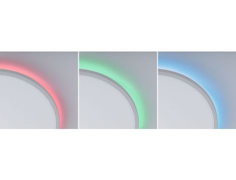 Plafoniera ATRIA SHINE LED Backlight RGB+W 32W 2700lm okragłą 400mm 3000K-6500K 230V biały / tworzywo sztuczne - 8